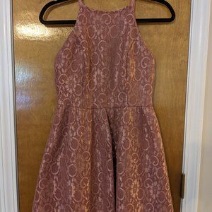 Blush pink lace dress size 11 with pockets